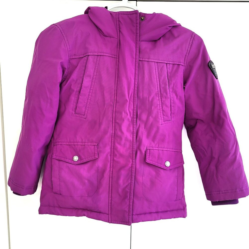 Eckored Girl's Down Jacket with Faux Fur Hood Size Size M (7-8 yrs)